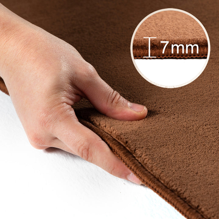SIMPEX Waschbarer Teppich Kurzflor Modern Einfarbig Weich Rutschfest Maschinenwaschbar Pflegeleicht für Wohnzimmer Schlafzimmer Flur Esszimmer