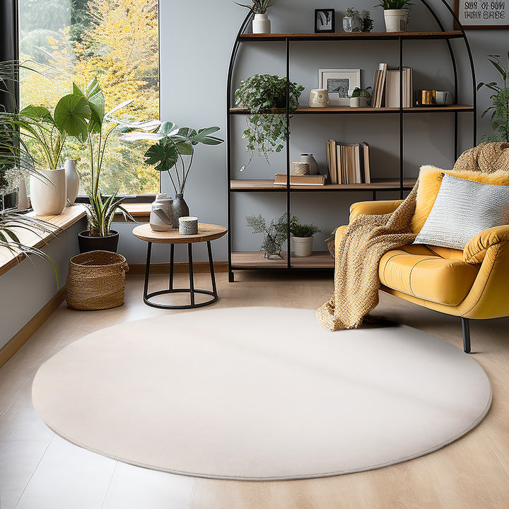 SIMPEX Waschbarer Teppich Kurzflor Modern Einfarbig Weich Rutschfest Maschinenwaschbar Pflegeleicht für Wohnzimmer Schlafzimmer Flur Esszimmer