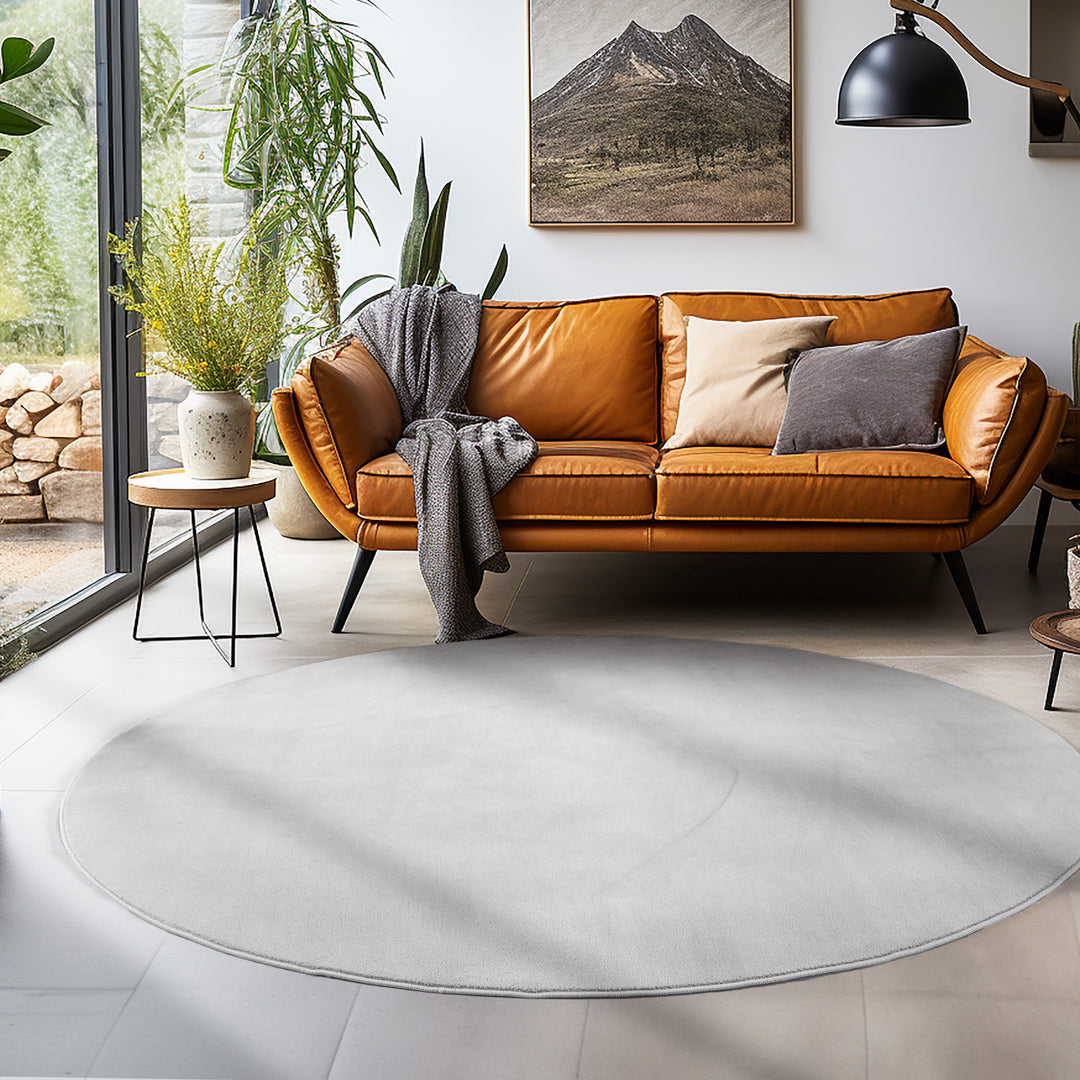 SIMPEX Waschbarer Teppich Kurzflor Modern Einfarbig Weich Rutschfest Maschinenwaschbar Pflegeleicht für Wohnzimmer Schlafzimmer Flur Esszimmer