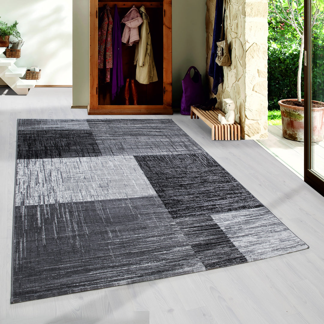 Short pile carpet PULS living room vintage design check design