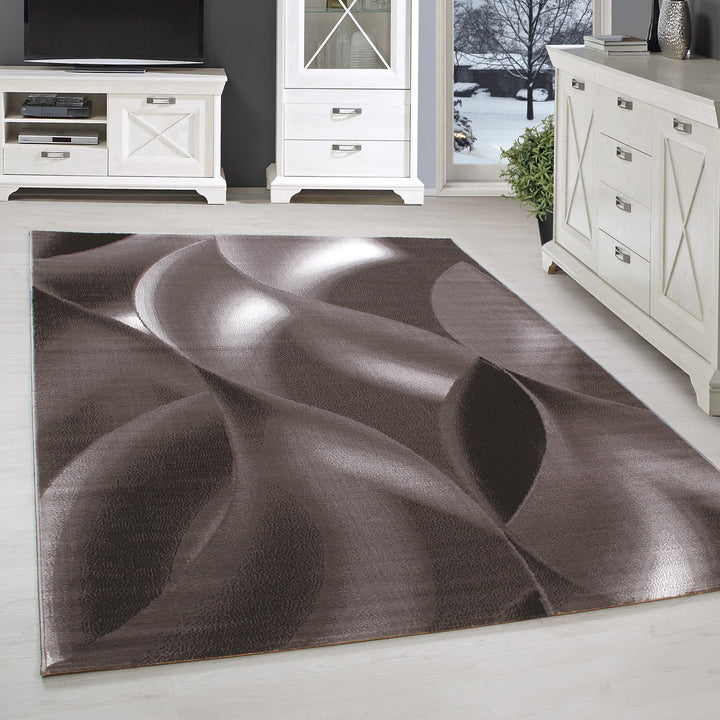Kurzflor Teppich PULS Wohnzimmer Design Teppich Abstrakt Wellen