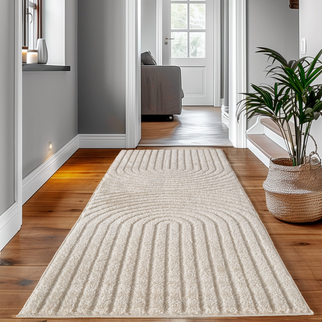 Teppich Wohnzimmer Küchenteppich Schlafzimmer Beige Design Flauschig Weich