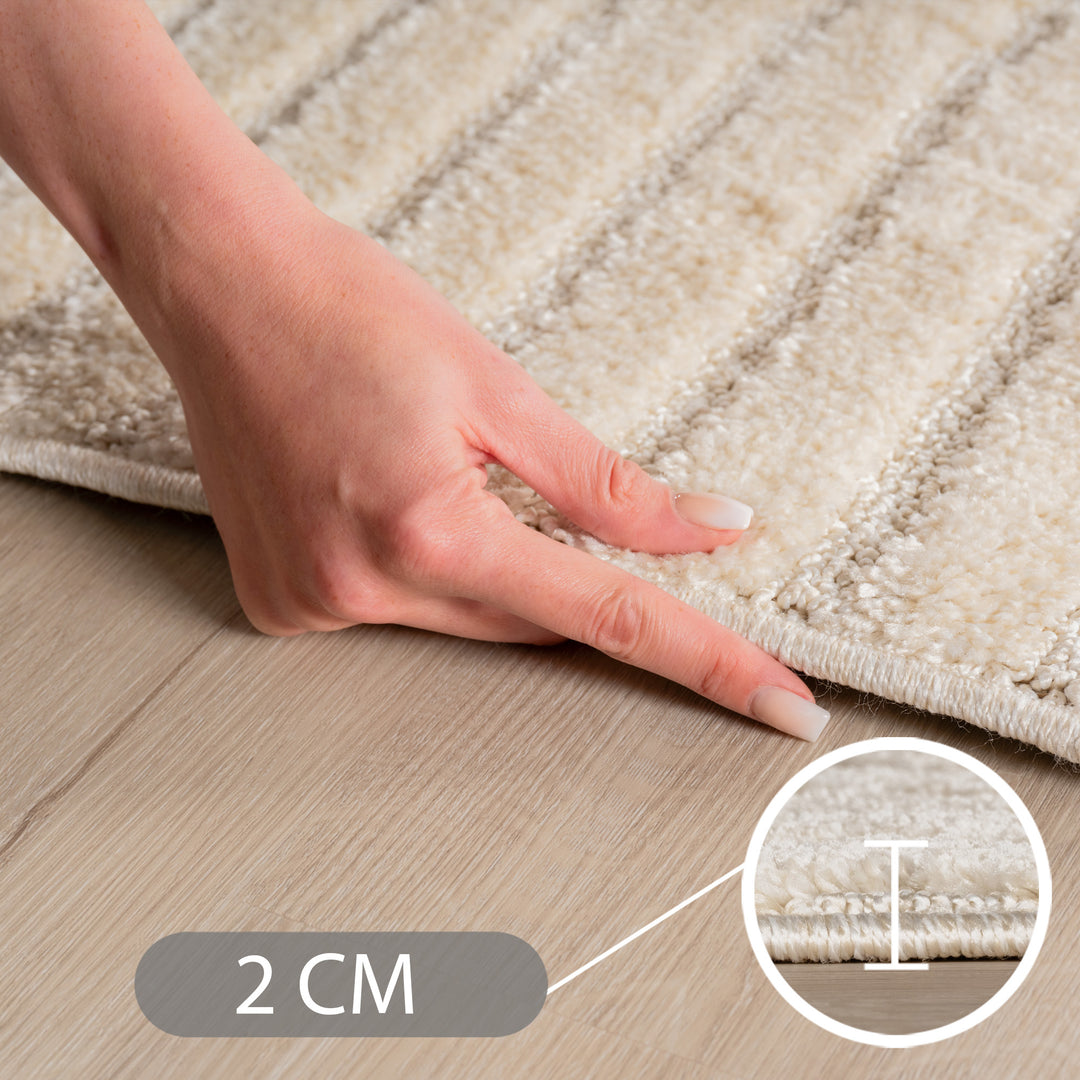 Teppich Wohnzimmer Küchenteppich Schlafzimmer Beige Design Flauschig Weich