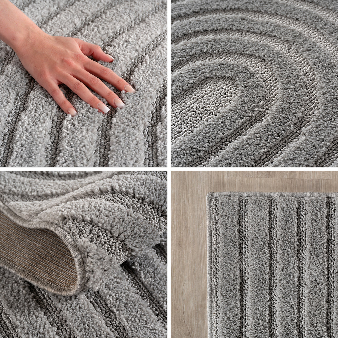 Teppich Wohnzimmer Küchenteppich Schlafzimmer Beige Design Flauschig Weich