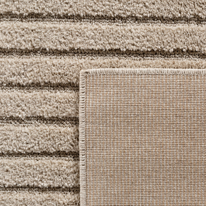 Teppich Wohnzimmer Küchenteppich Schlafzimmer Beige Flauschig Pflegeleicht