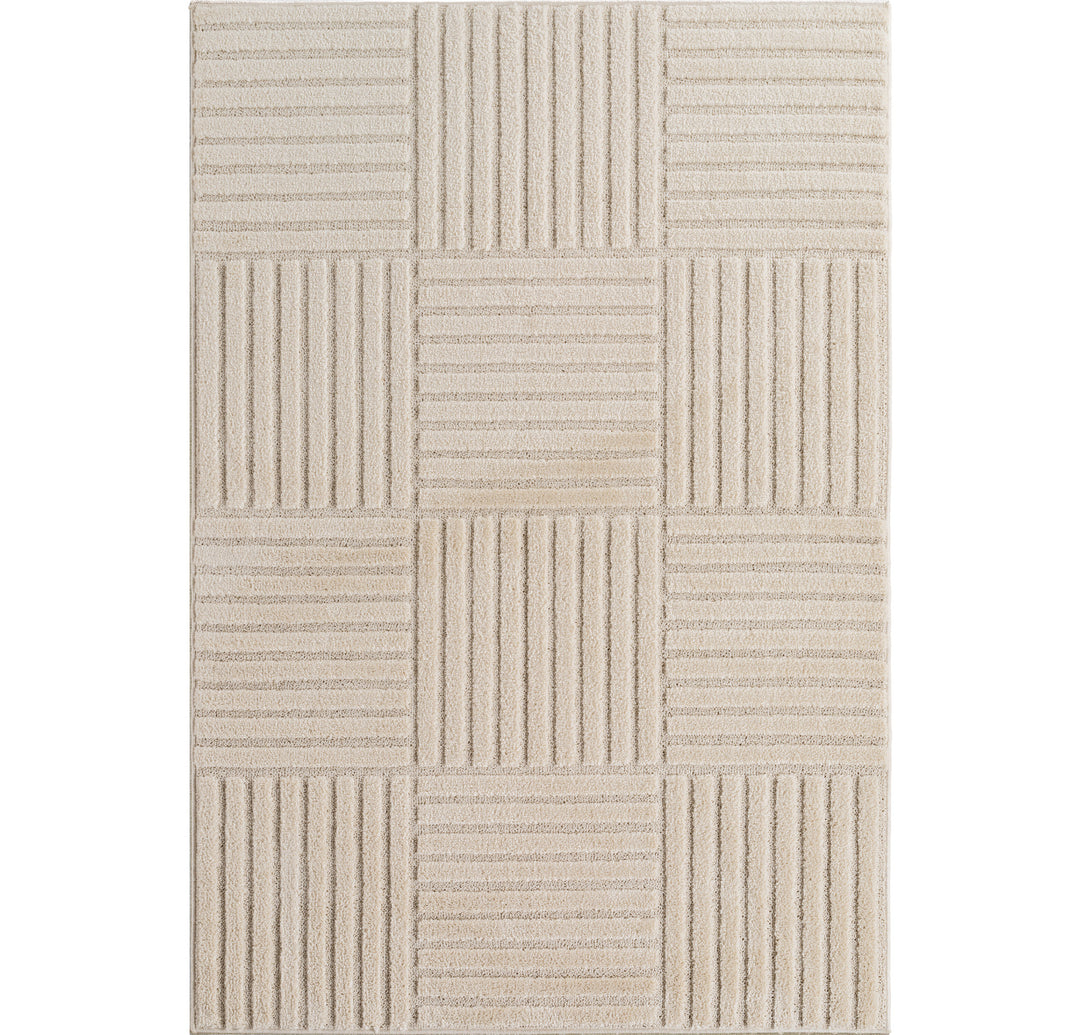 Teppich Wohnzimmer Küchenteppich Schlafzimmer Beige Flauschig Pflegeleicht