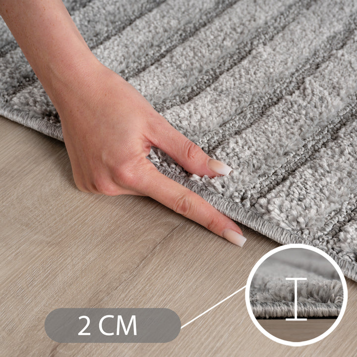 Teppich Wohnzimmer Küchenteppich Schlafzimmer Beige Flauschig Pflegeleicht