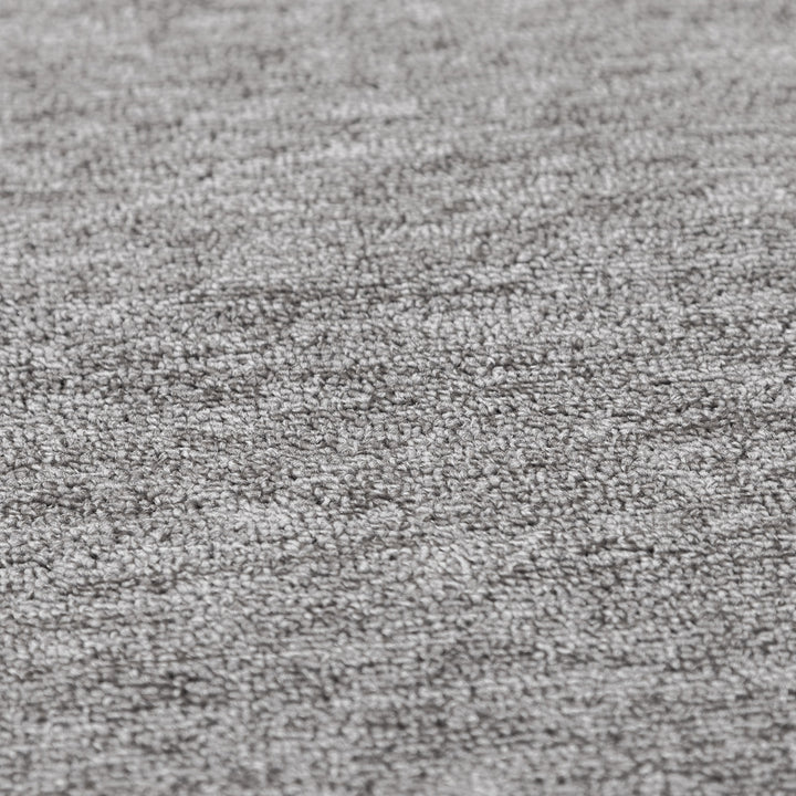 Moderner Kurzflor Teppich Wohnzimmer Schlafzimmer Küchenteppich Läufer Flur Teppichläufer Meliertes Design Weich und Pflegeleicht Jute Rücken Farbe: Hellgrau
