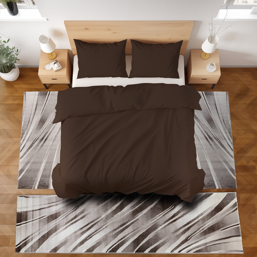 Teppich Läufer Set ARMA Schlafzimmer Kurzflor Bettumrandung 3 Teile – Simpex24