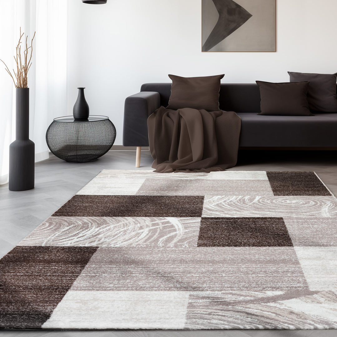 Kurzflor Teppich ARMA Wohnzimmer Design Teppich Karo Design Modern|SIMRUG.DE – Simpex24