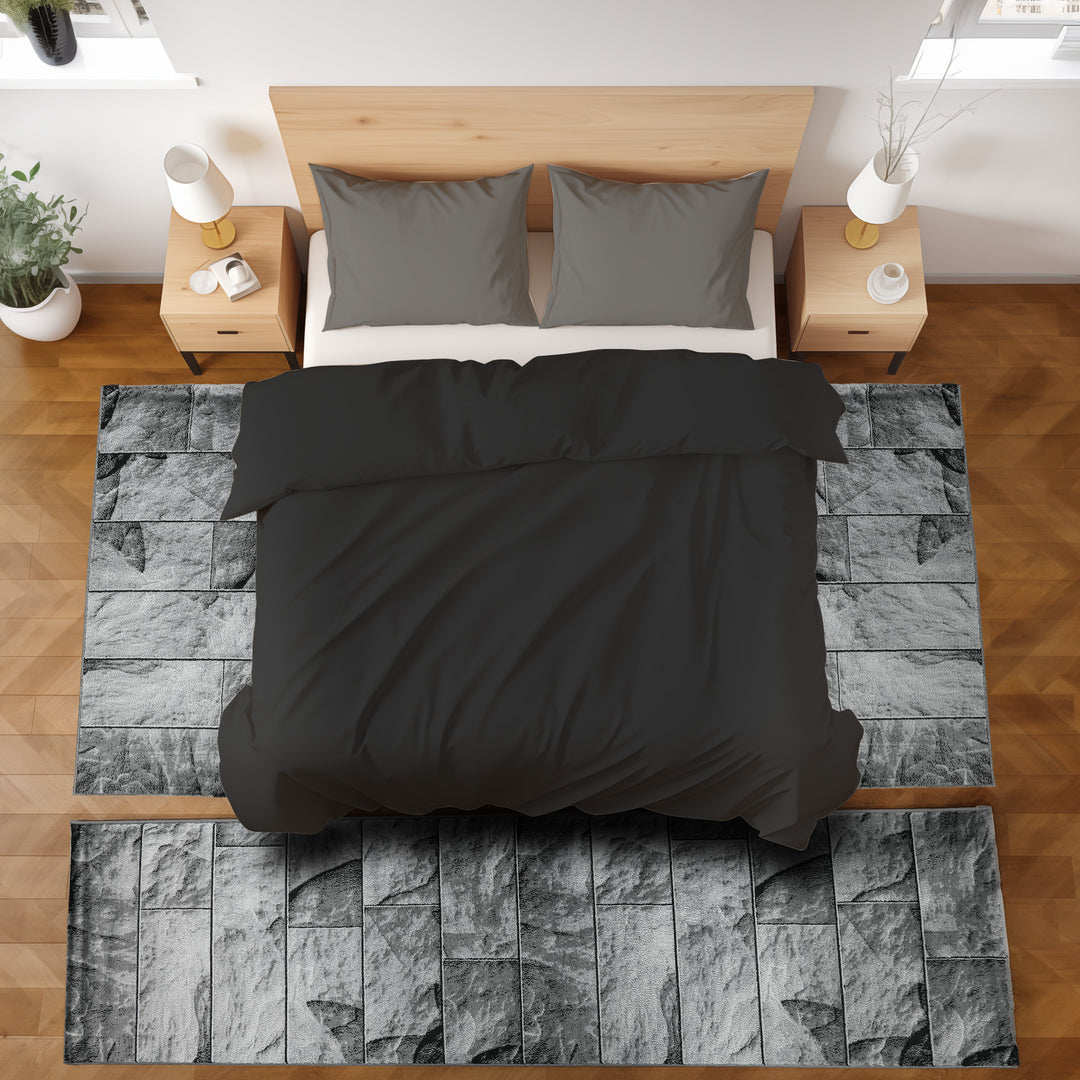 Teppich Läufer Set ARMA Schlafzimmer Kurzflor Bettumrandung 3 Teile – Simpex24