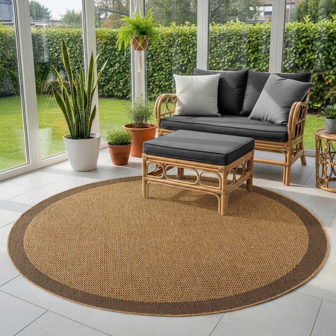 SIMPEX Outdoor Teppich Wetterfest Sisal, Küche, Terrasse, Garten und Balkon