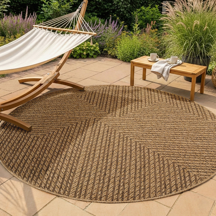 SIMPEX Outdoor Teppich Wetterfest Sisal, Küche, Terrasse, Garten und Balkon