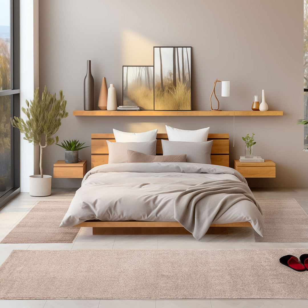 Teppich Läufer Set ADA Schlafzimmer Kurzflor Teppiche Bettumrandung 3 Teile|SIMRUG.DE – Simpex24