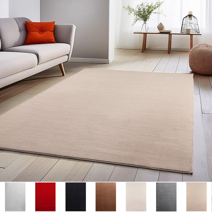 Teppich Wohnzimmer Schlafzimmer Esszimmer Läufer Flur Flauschiger Teppich Waschbar Rutschfest Soft Weich Carpet Kurzflor Verschiedene Farben und Größen