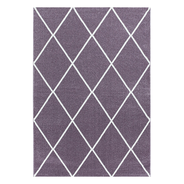 Short Pile Carpet IROH Living Room Design Carpet Lines Rhombus