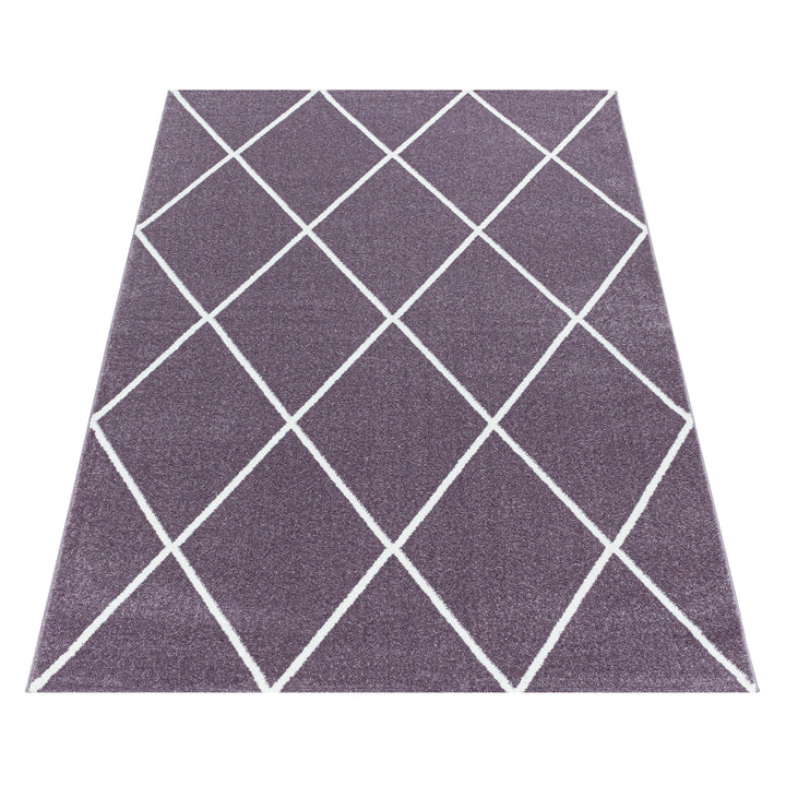 Short Pile Carpet IROH Living Room Design Carpet Lines Rhombus